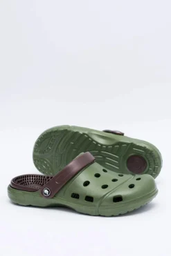 Klapki Męskie Klasyczne>Boto Męskie Klapki Ogrodowe Kroksy EVA Zielone
