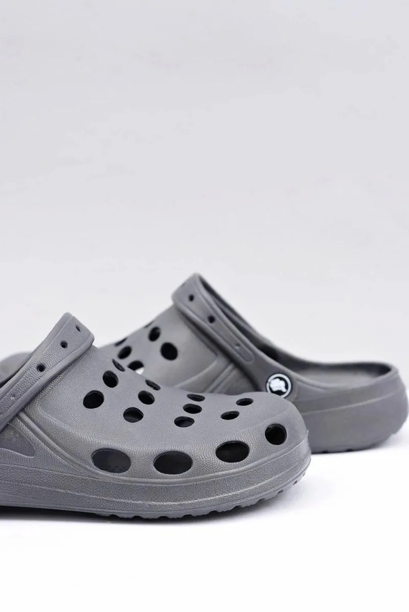 Outlet Męskie Klapki Sandały Ogrodowe Basen Szare Męskie Klapki Męskie Klasyczne