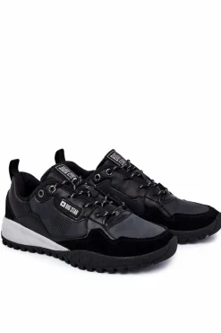 Best Big Star Shoes Męskie Klasyczne Buty Sportowe Memory Foam Big Star KK174270 Czarne