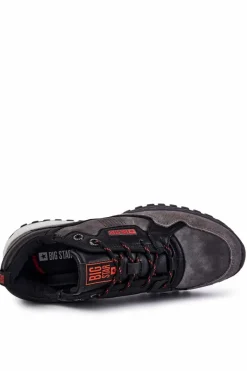 New Big Star Shoes Męskie Klasyczne Buty Sportowe Memory Foam Big Star KK174271 Szare Szary