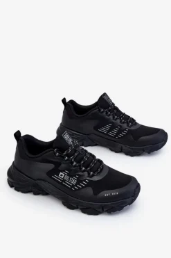 New Męskie Klasyczne Buty Sportowe Memory Foam System Big Star LL174127 Czarne Męskie Obuwie Sportowe Męskie