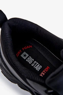 New Męskie Klasyczne Buty Sportowe Memory Foam System Big Star LL174127 Czarne Męskie Obuwie Sportowe Męskie
