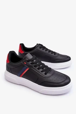 Obuwie Sportowe Męskie>Boto Męskie Klasyczne Buty Sportowe Czarno-Czerwone Enrique