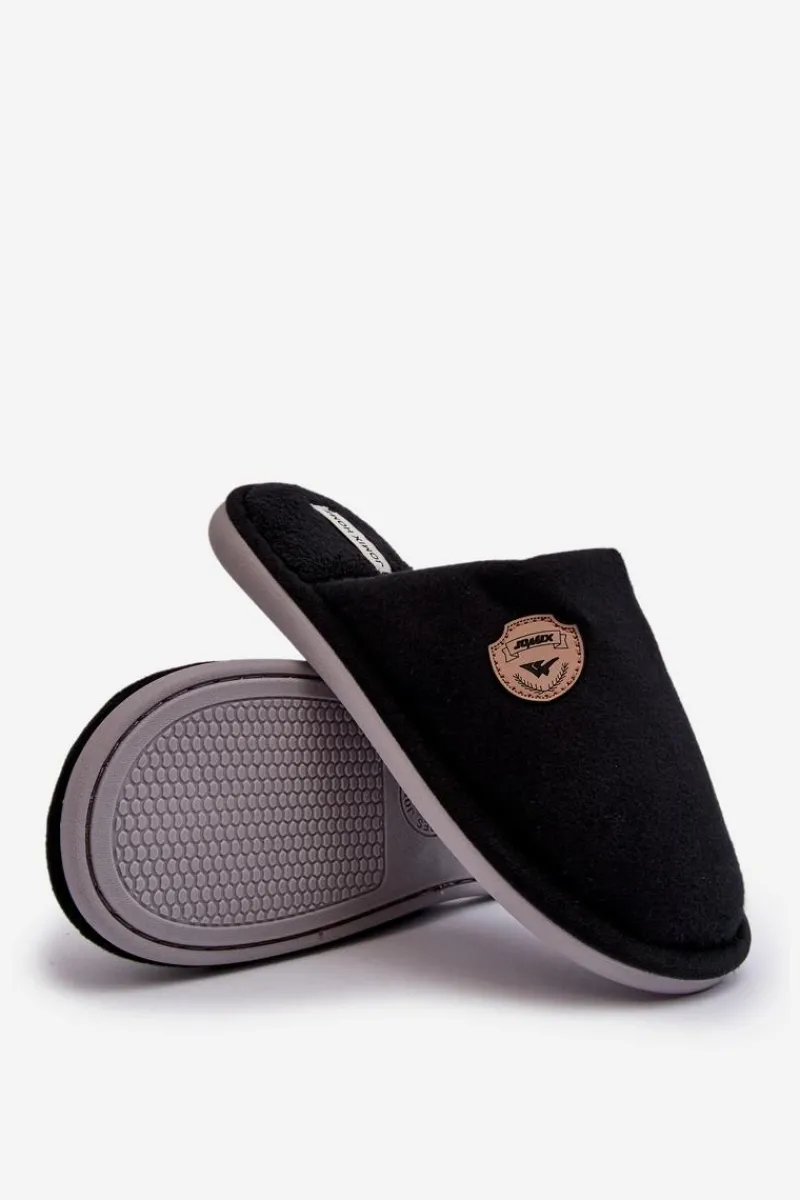 Sale Boto Męskie Klasyczne Kapcie Czarne Makis