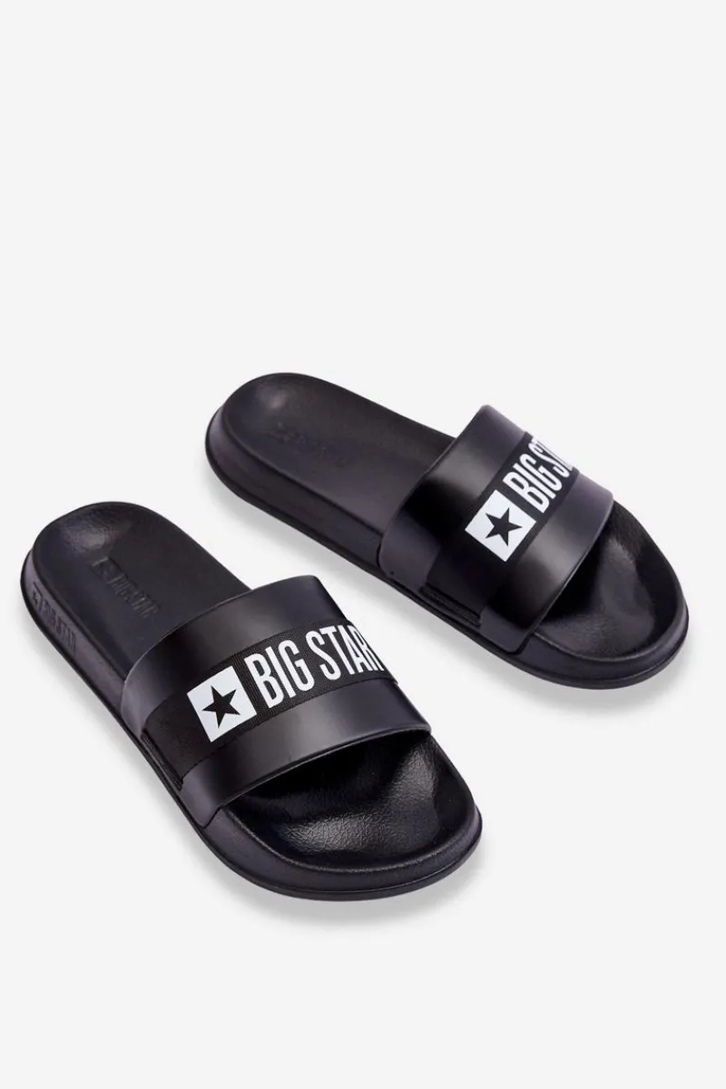 Klapki Męskie Big Star|Klapki Męskie Klasyczne>Big Star Shoes Męskie Klasyczne Klapki Big Star LL174457 Czarne Czarny