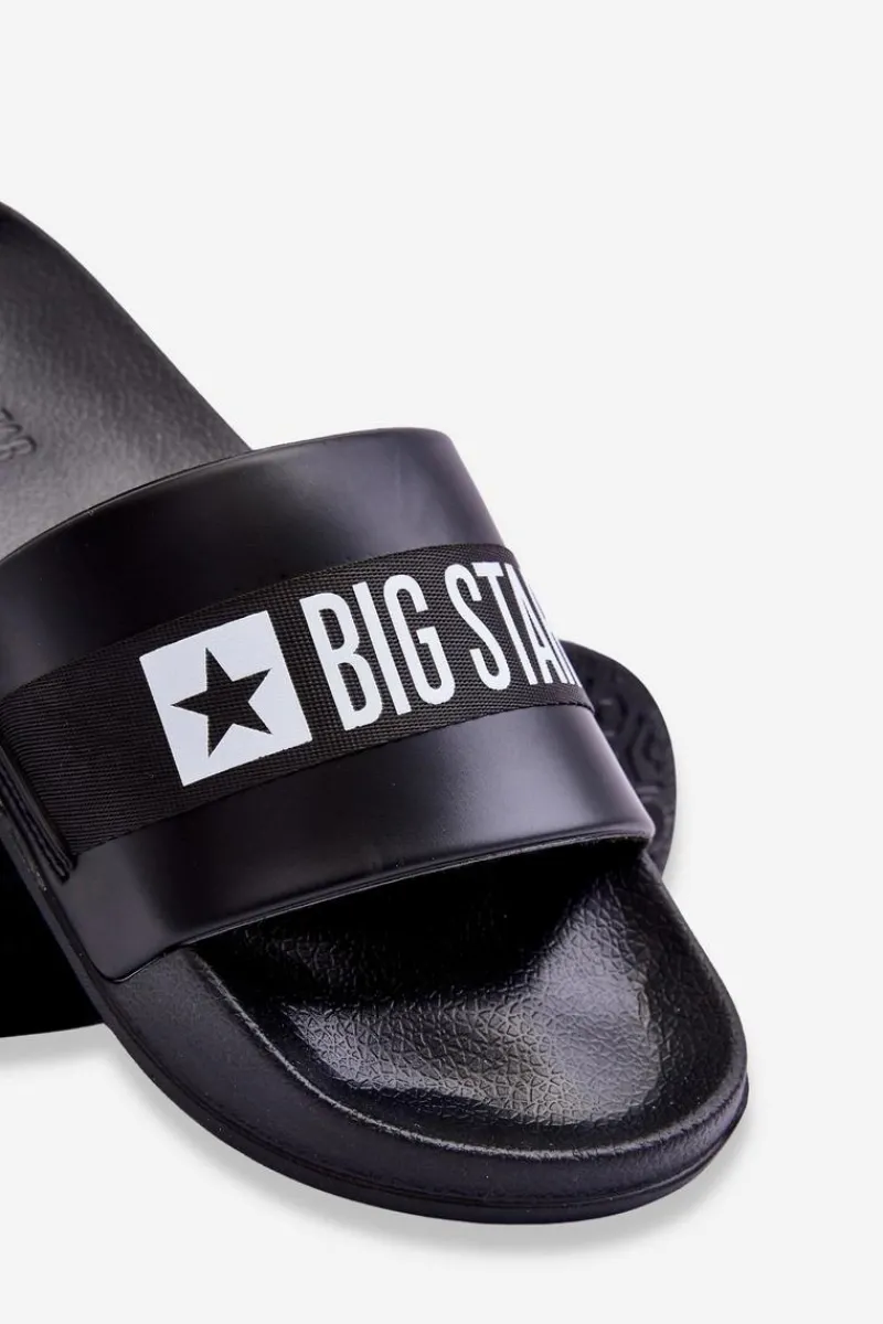Klapki Męskie Big Star|Klapki Męskie Klasyczne>Big Star Shoes Męskie Klasyczne Klapki Big Star LL174457 Czarne Czarny