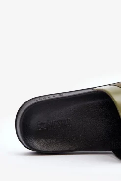 Outlet Męskie Klasyczne Klapki Big Star LL174458 Khaki Męskie Klapki Męskie Big Star|Klapki Męskie Klasyczne