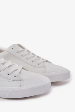 Clearance Męskie Klasyczne Niskie Trampki Z Eko Skóry Big Star NN174250 Białe Męskie Trampki Męskie Big Star|Trampki Niskie