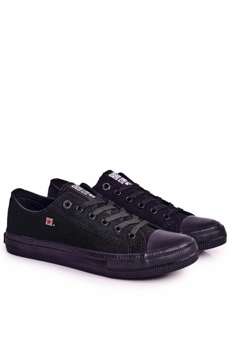 Sale Męskie Klasyczne Niskie Trampki BIG STAR AA174009 Czarne Męskie Trampki Męskie Big Star|Trampki Niskie