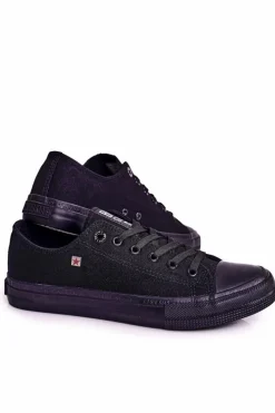 Sale Męskie Klasyczne Niskie Trampki BIG STAR AA174009 Czarne Męskie Trampki Męskie Big Star|Trampki Niskie