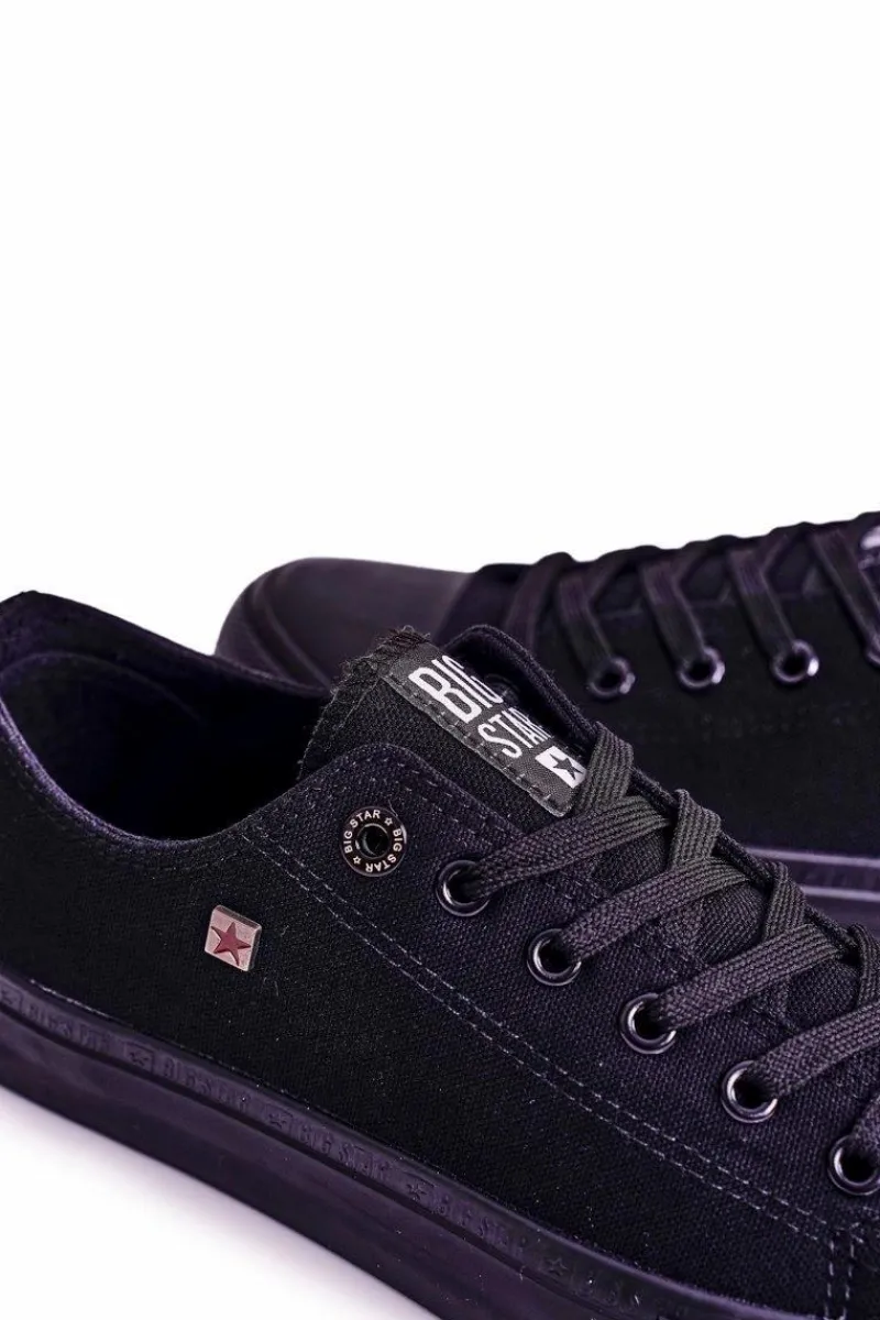 Sale Męskie Klasyczne Niskie Trampki BIG STAR AA174009 Czarne Męskie Trampki Męskie Big Star|Trampki Niskie