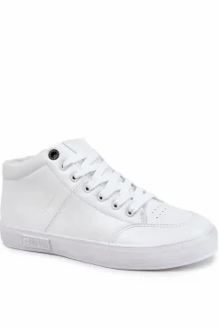 Trampki Męskie Big Star|Trampki Wysokie>Big Star Shoes Męskie Klasyczne Skórzane Trampki Big Star KK174347 Białe