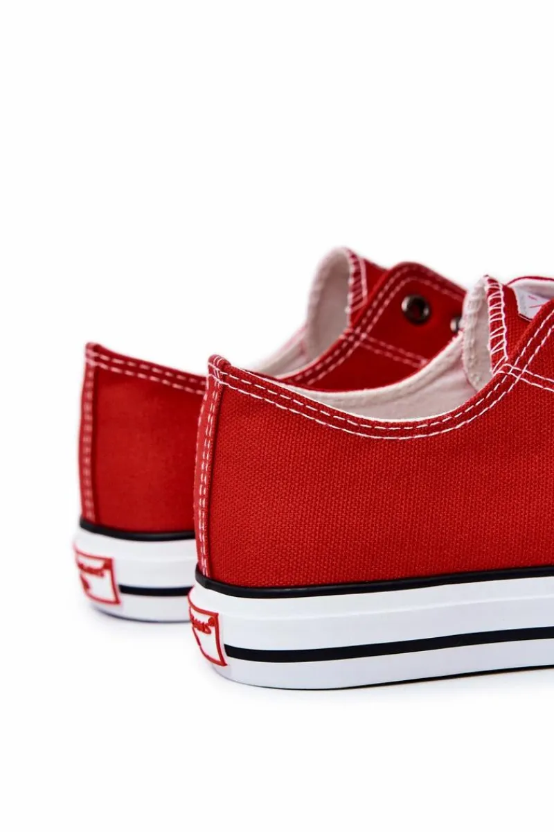 Trampki Męskie Cross Jeans|Trampki Niskie>Cross Jeans Męskie Klasyczne Trampki JJ1R4002C Czerwone
