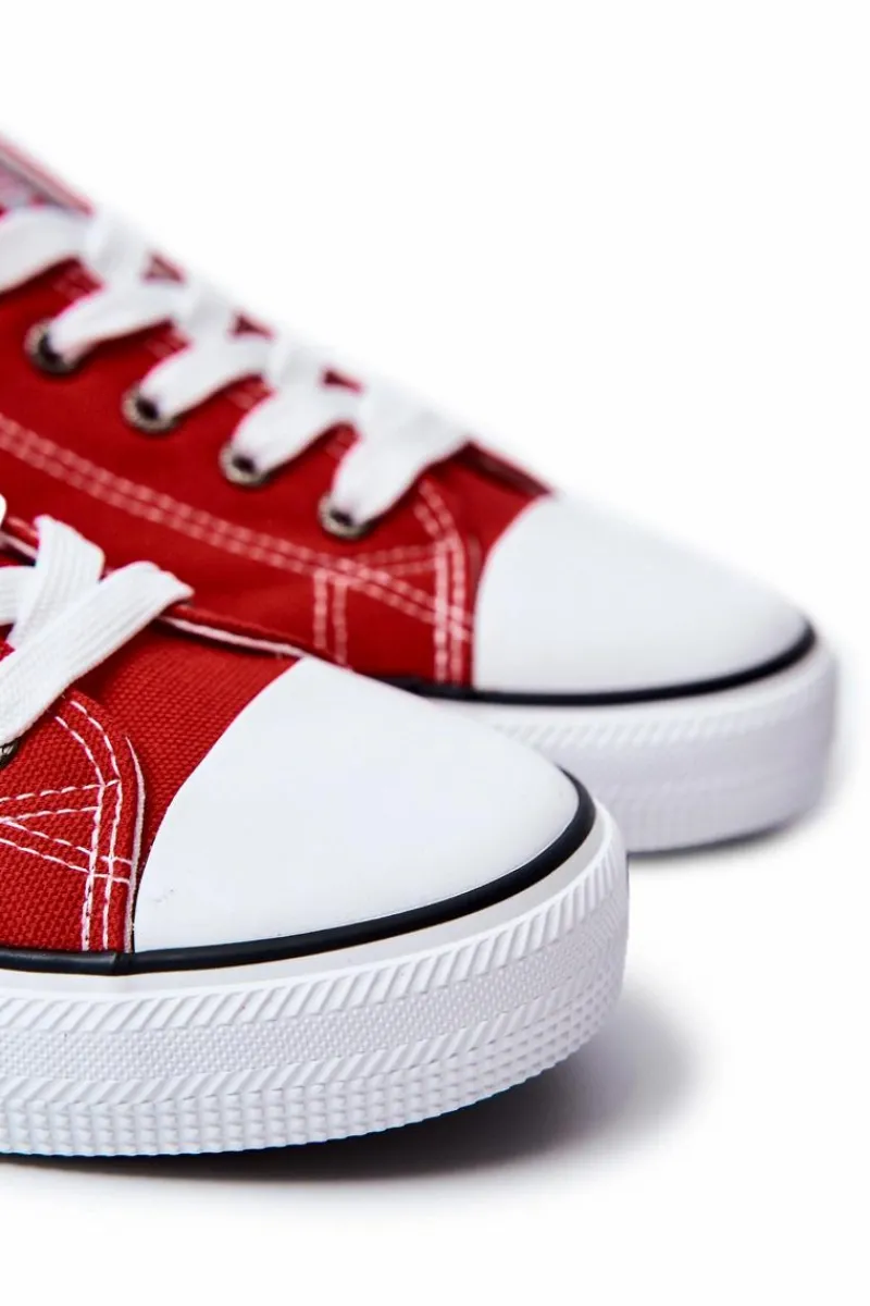 Trampki Męskie Cross Jeans|Trampki Niskie>Cross Jeans Męskie Klasyczne Trampki JJ1R4002C Czerwone