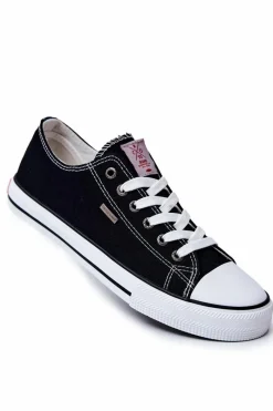 Trampki Męskie Cross Jeans|Trampki Niskie>Cross Jeans Męskie Klasyczne Trampki JJ1R4003C Czarne