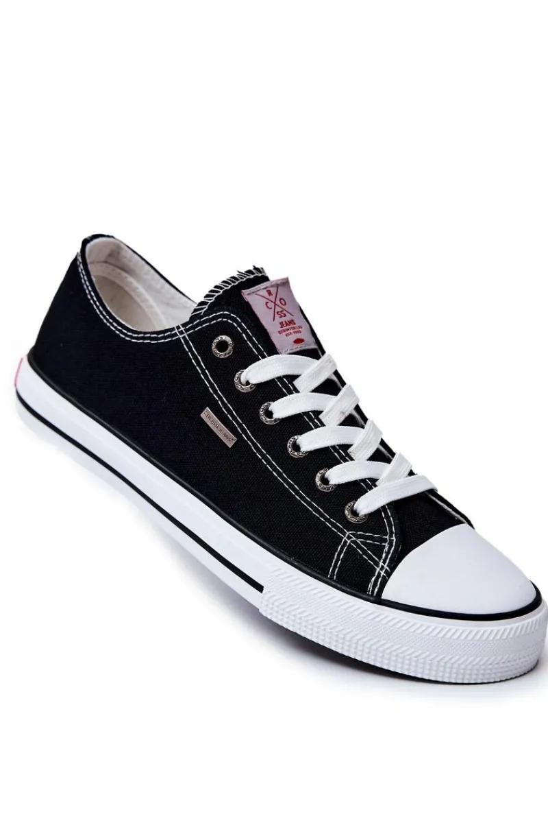 Trampki Męskie Cross Jeans|Trampki Niskie>Cross Jeans Męskie Klasyczne Trampki JJ1R4003C Czarne