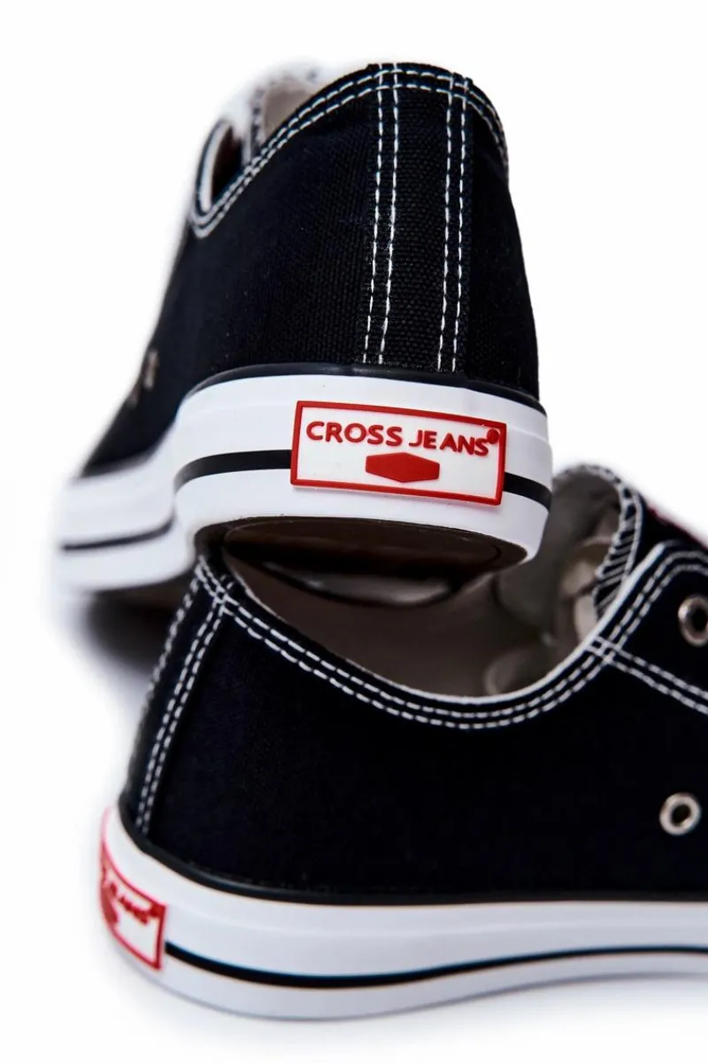 Trampki Męskie Cross Jeans|Trampki Niskie>Cross Jeans Męskie Klasyczne Trampki JJ1R4003C Czarne