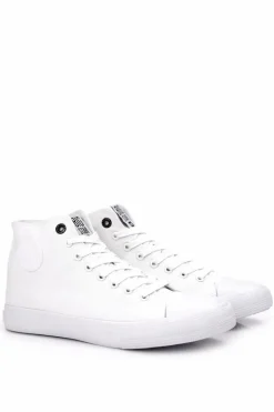 Clearance Big Star Shoes Męskie Klasyczne Wysokie Trampki BIG STAR FF174551 Białe