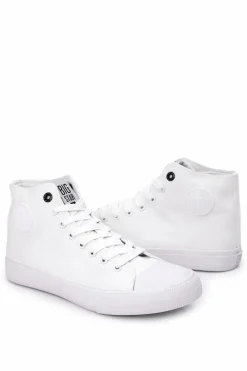 Clearance Big Star Shoes Męskie Klasyczne Wysokie Trampki BIG STAR FF174551 Białe