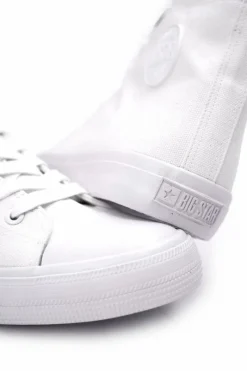 Clearance Big Star Shoes Męskie Klasyczne Wysokie Trampki BIG STAR FF174551 Białe