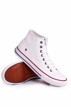 New Big Star Shoes Męskie Klasyczne Wysokie Trampki BIG STAR DD174251 Białe Biały