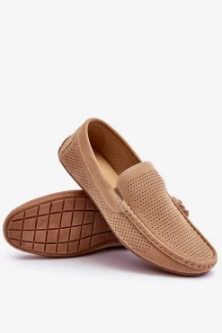 New Męskie Klasyczne Zamszowe Mokasyny Beżowe Felixo Męskie Mokasyny Wsuwane