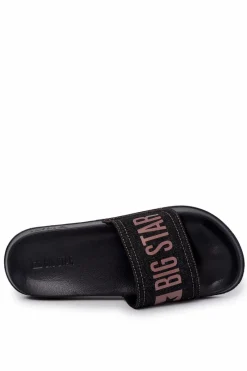 Sale Big Star Shoes Męskie Lekkie Klapki Big Star JJ174533 Czarne