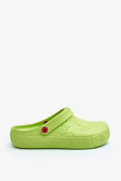 Męskie Lekkie Klapki Chodaki Big Star II175005 Zielone Męskie Klapki Męskie Klasyczne