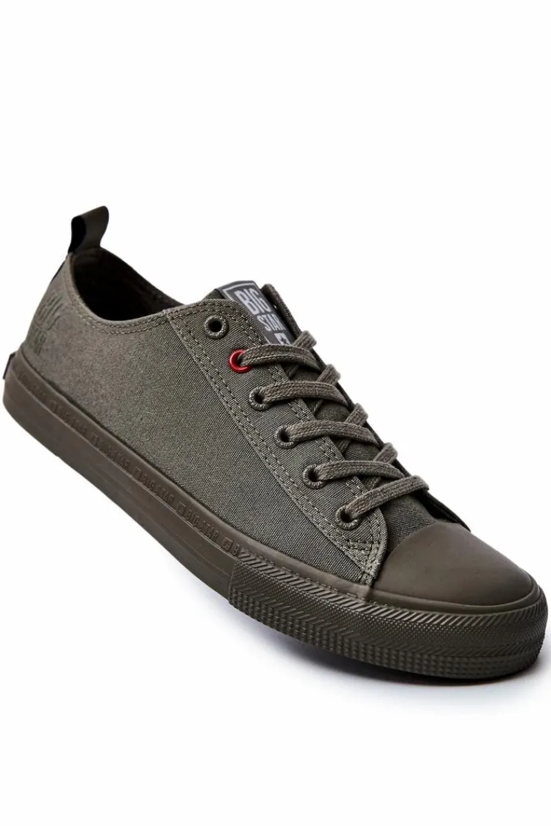 Trampki Męskie Big Star|Trampki Niskie>Big Star Shoes Męskie Materiałowe Trampki BIG STAR JJ174004 Khaki