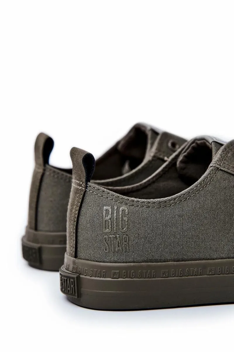 Trampki Męskie Big Star|Trampki Niskie>Big Star Shoes Męskie Materiałowe Trampki BIG STAR JJ174004 Khaki