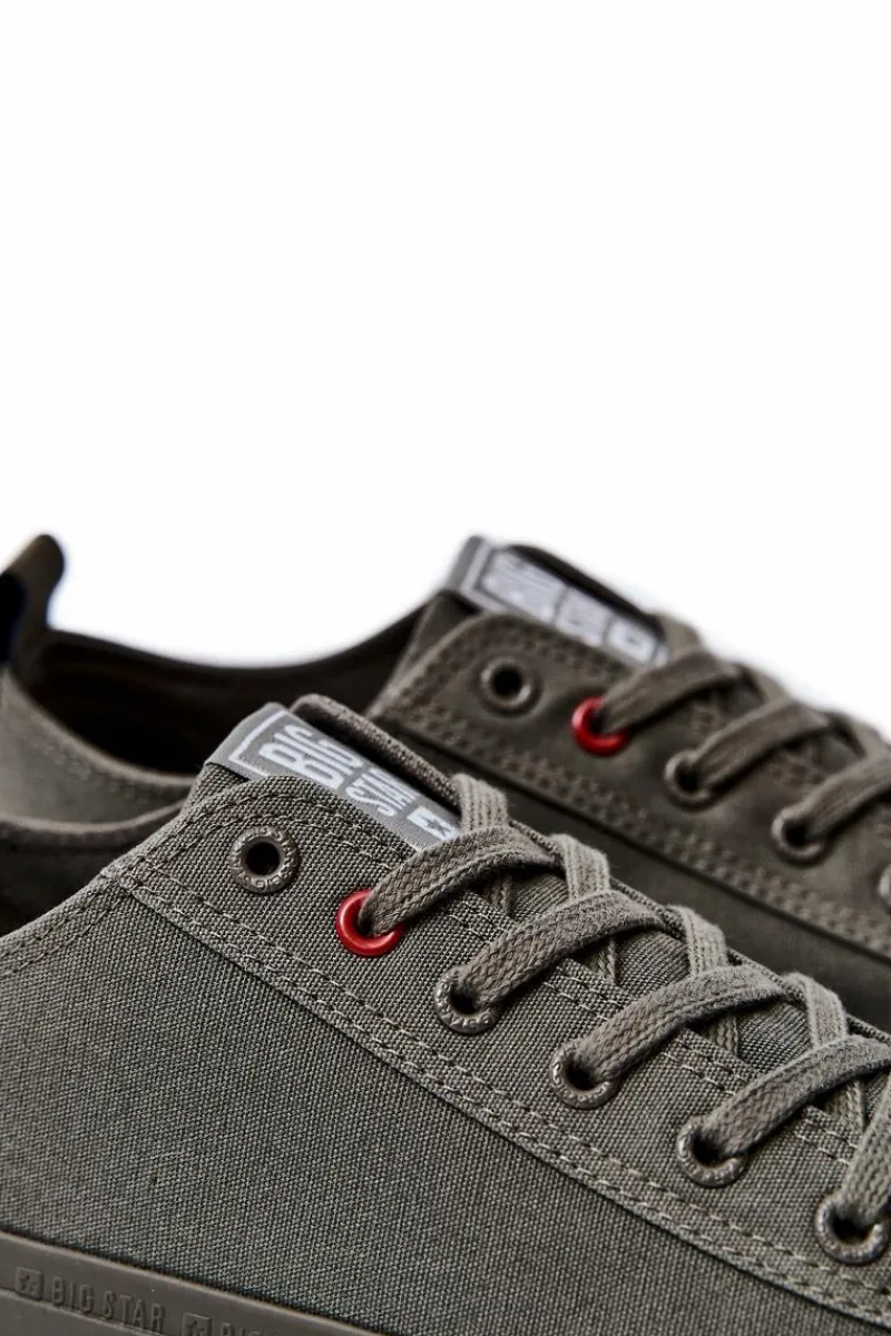 Trampki Męskie Big Star|Trampki Niskie>Big Star Shoes Męskie Materiałowe Trampki BIG STAR JJ174004 Khaki