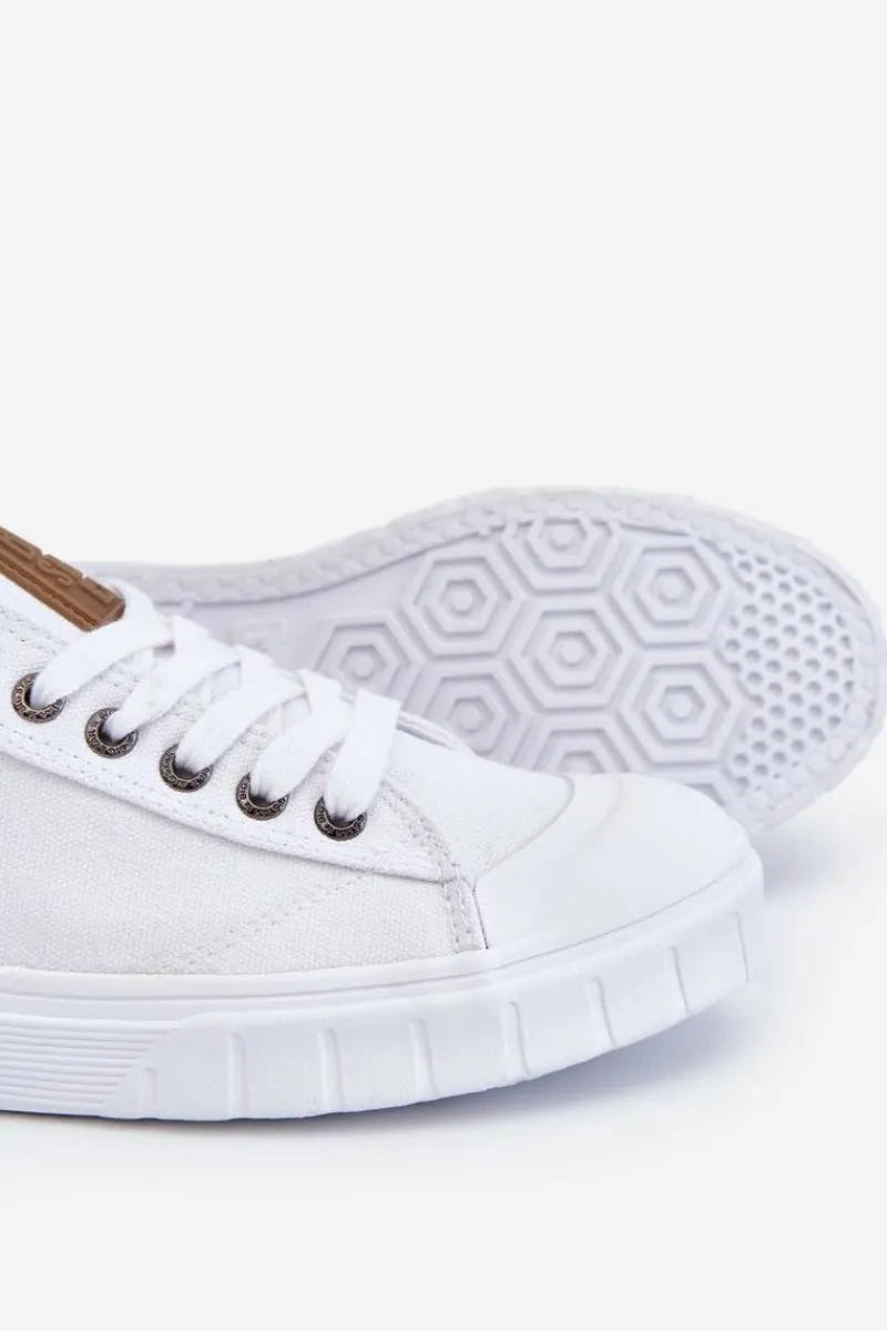 Trampki Męskie Big Star|Trampki Niskie>Big Star Shoes Męskie Materiałowe Trampki Big Star LL174019 Białe