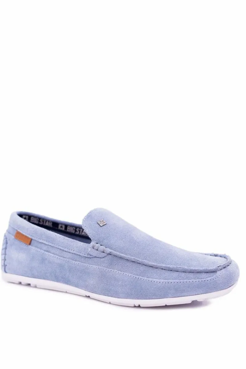 Mokasyny Wsuwane>Boto Męskie Mokasyny Big Star Niebieskie DD174421