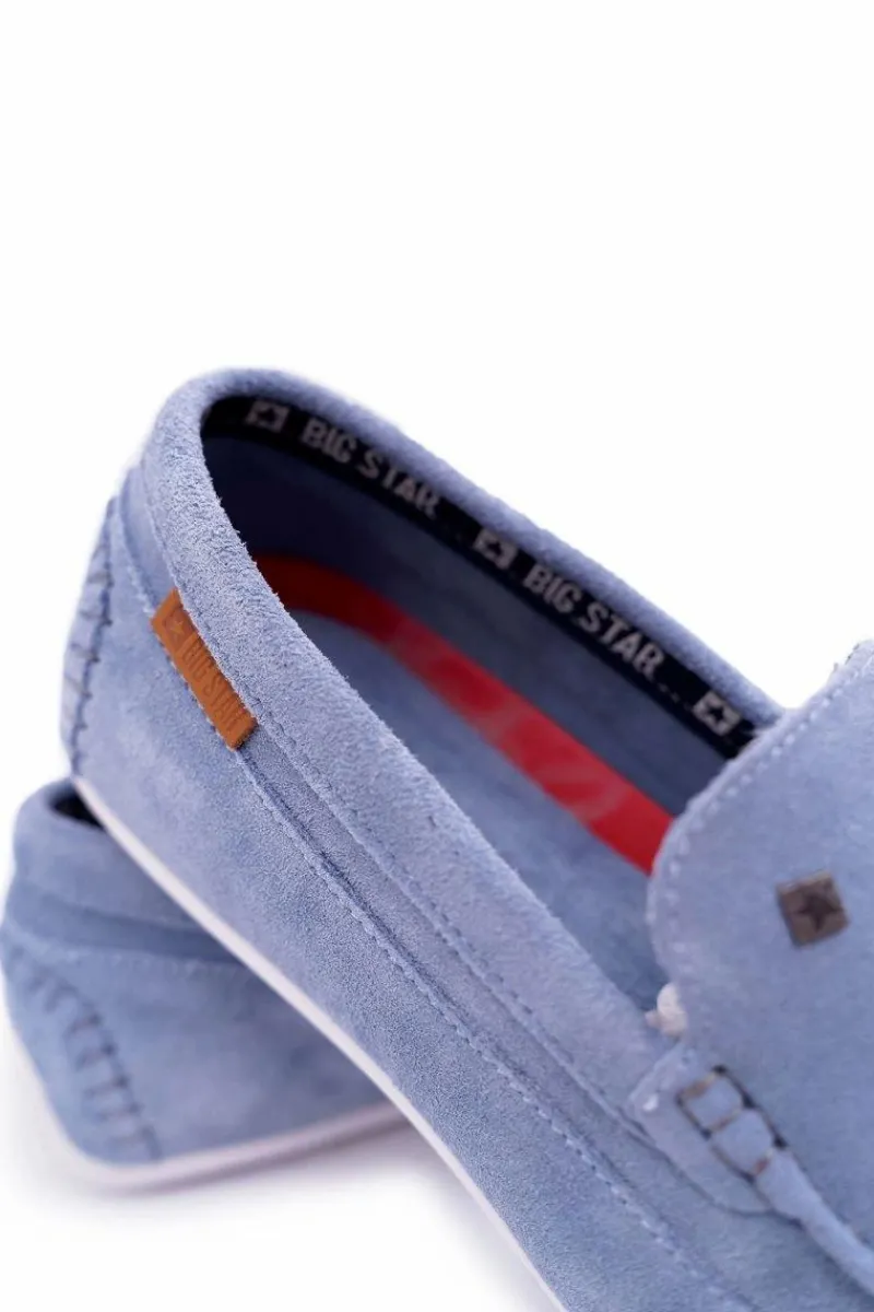 Mokasyny Wsuwane>Boto Męskie Mokasyny Big Star Niebieskie DD174421