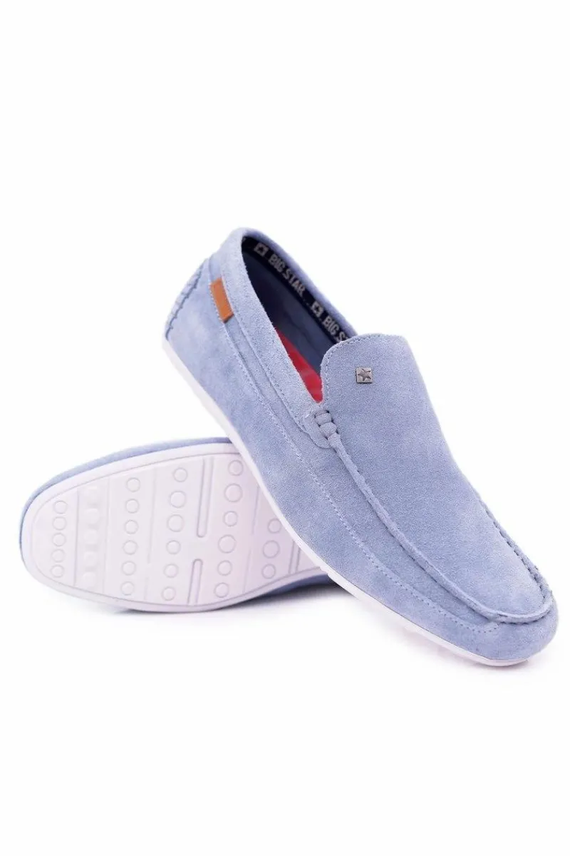 Mokasyny Wsuwane>Boto Męskie Mokasyny Big Star Niebieskie DD174421