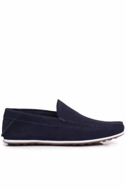 Best GOE Męskie Mokasyny Granatowe Nubuk FF1N3059