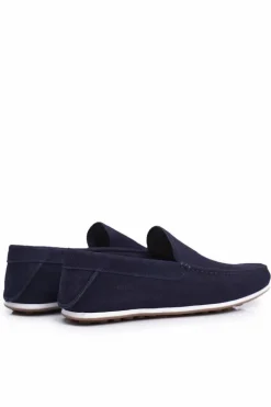 Best GOE Męskie Mokasyny Granatowe Nubuk FF1N3059