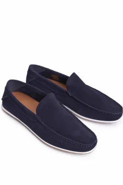 Best GOE Męskie Mokasyny Granatowe Nubuk FF1N3059