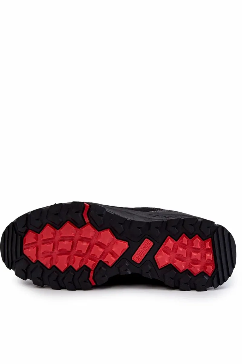 Obuwie Trekkingowe Męskie|Obuwie Sportowe Męskie>Big Star Shoes Męskie Niskie Buty Trekkingowe Memory Foam Big Star KK174126 Czarne