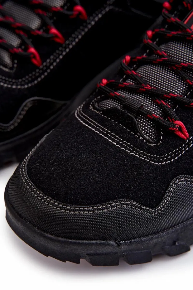 Obuwie Trekkingowe Męskie|Obuwie Sportowe Męskie>Big Star Shoes Męskie Niskie Buty Trekkingowe Memory Foam Big Star KK174126 Czarne