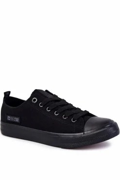 Big Star Shoes Męskie Niskie Materiałowe Trampki Big Star KK174007 Czarne
