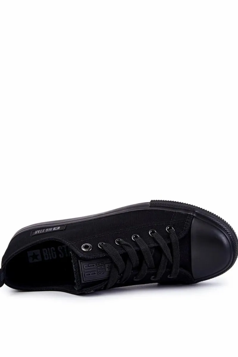 Big Star Shoes Męskie Niskie Materiałowe Trampki Big Star KK174007 Czarne