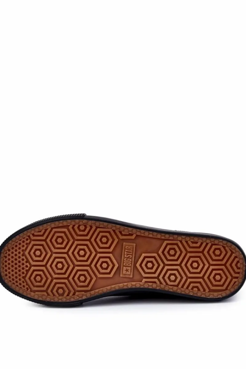 Big Star Shoes Męskie Niskie Materiałowe Trampki Big Star KK174007 Czarne