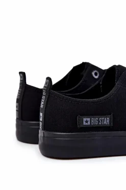 Big Star Shoes Męskie Niskie Materiałowe Trampki Big Star KK174007 Czarne