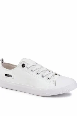 Best Męskie Niskie Skórzane Trampki Big Star KK174008 Białe Męskie Trampki Męskie Big Star|Trampki Niskie