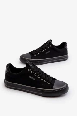 Best Męskie Niskie Trampki Big Star NN174005 Czarne Męskie Trampki Męskie Big Star|Trampki Niskie