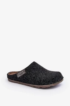 Online Męskie Obuwie Domowe Kapcie CR000015 Ciemnoszare Męskie Klapki Męskie Klasyczne|Papcie Męskie