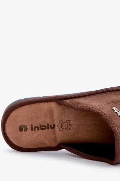 Online INBLU Męskie Obuwie Domowe Kapcie 9100002H Brązowe