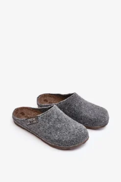 Online INBLU Męskie Obuwie Domowe Kapcie CR000015 Szare