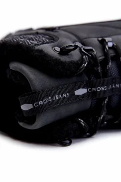New Cross Jeans Męskie Ocieplane Botki Buty Trekkingowe KK1R4022C Czarne Czarny